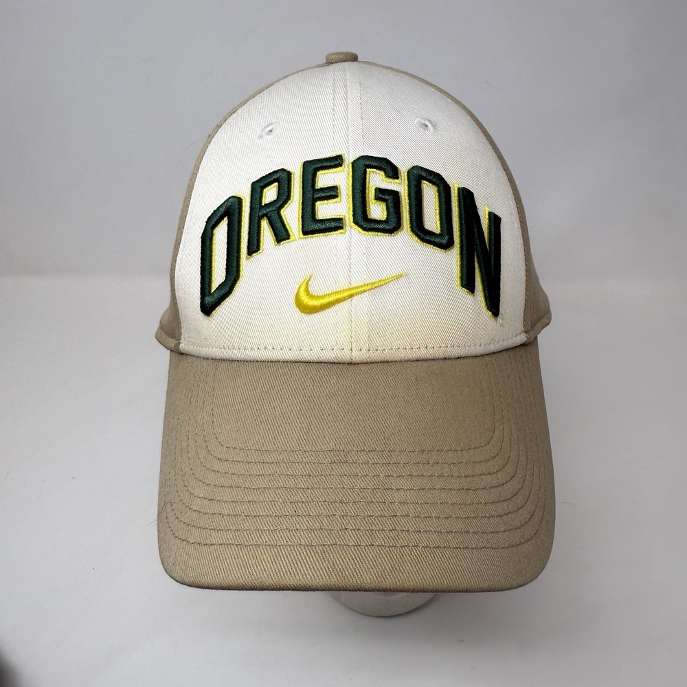 Oregon Ducks Nike Legacy 91 Fitted OSFM Tan & White Embroidered Logos